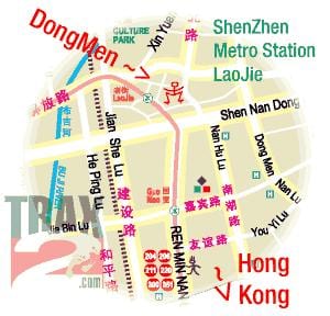 dongmen mercado Shenzhen mapa