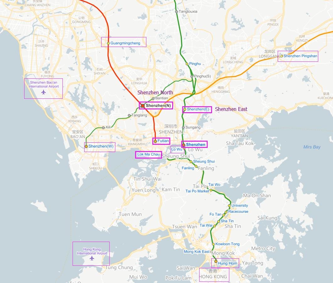szx aeroporto mapa