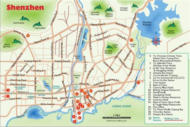 mapa de Shenzhen comercial