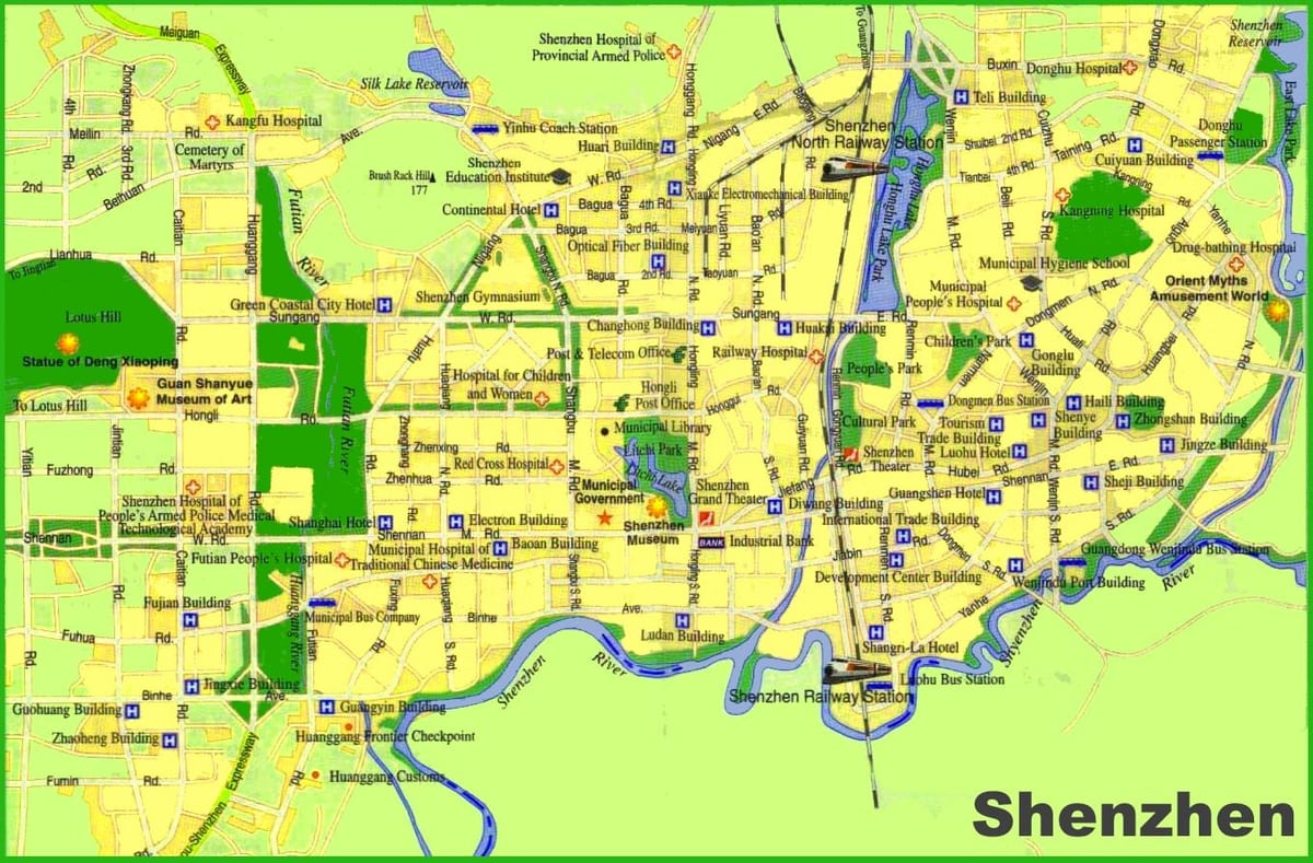 mapa de Shenzhen fóra de liña