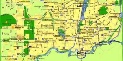 Mapa de Shenzhen atraccións