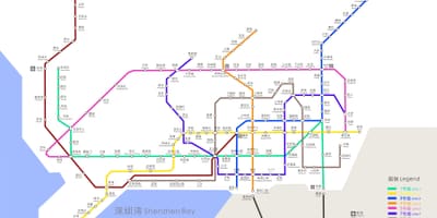Mapa de Shenzhen subterráneo